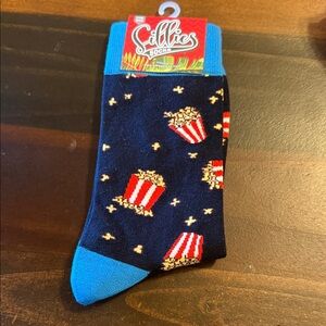 Men's Popcorn Pattern Socks - Blue and Black